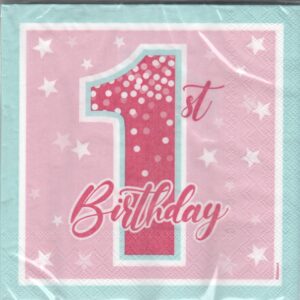 Цветни салфетки "1st Birthday"
