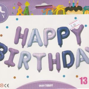 Фолиеви Балони "Happy B-day" многоцветни