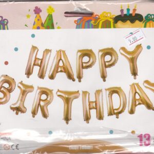 Фолиеви балони "Happy B-day" Gold