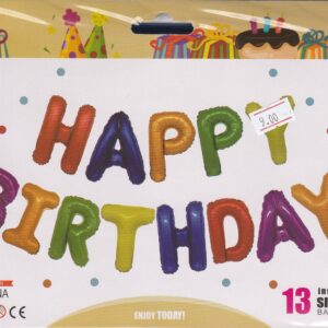 Фолиеви Балони "Happy B-day" многоцветни